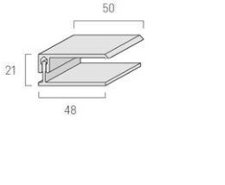 Finition U clipsable en 2 parties MODERN WOOD IVOIRE