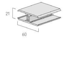 Profil H clipsable en 2 parties MODERN WOOD PIERRE D'ARGILE