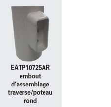 Embout de liaison plaxé pour traverse-poteau rond CPAS10725