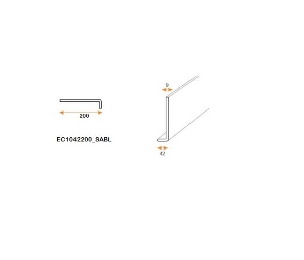 Planche de rive 200 x 9mm teinté masse