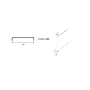 Planche de rive double 454 x 9mm