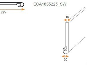 Planche de rive 225 x 16mm