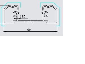 Echarpe aluminium laqué 60x20 chêne doré