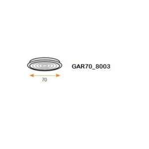 Grille de ventilation ronde diamètre 70mm RAL 8003