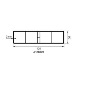 Lisse horizontale 120 x 30 x 2mm