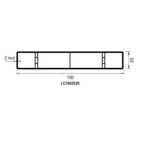 Lisse horizontale 150 x 25 x 2mm