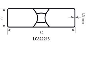 Lisse 82 x 22 x 1,5mm