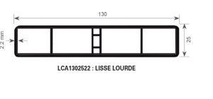 Lisse horizontale renforcée 130 x 25 x 2,2mm plaxée