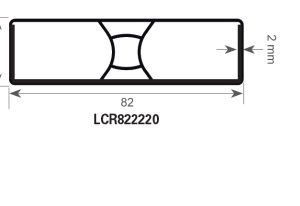 Lisse renforcée 82 x 22 x 2mm