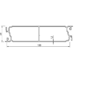 Planche aluminium 100x28