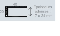 Profilé de finition en U plaxé