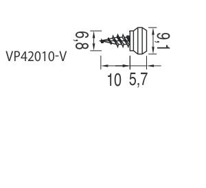 Vis plot 42010 pour système Veka pour moulures et pour rejet d'eau RE1815